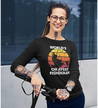 World's Okayest Fisherman Women Long Sleeve Shirt